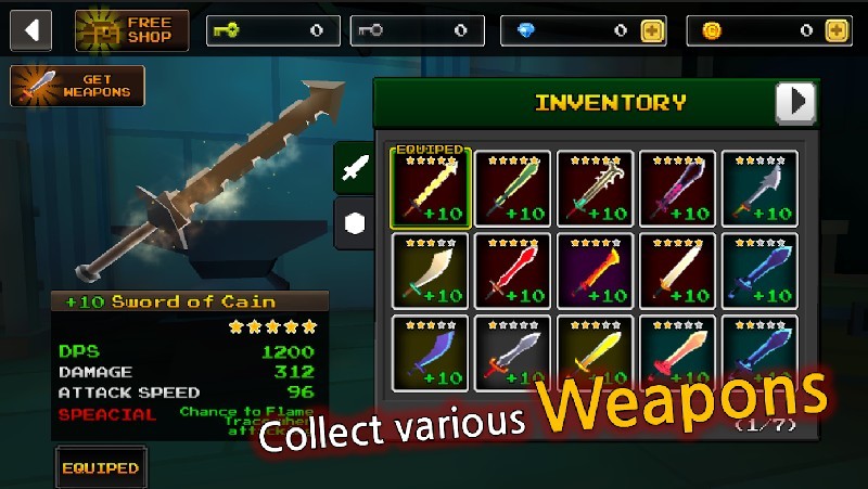 Pixel F Blade - 3D Fantasy rpg APK MOD imagen 3