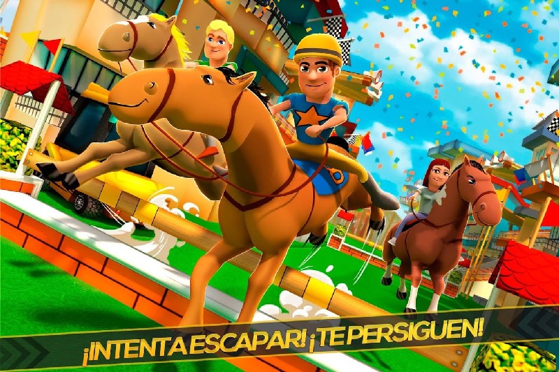 Cartoon Horse Riding Game APK MOD imagen 1