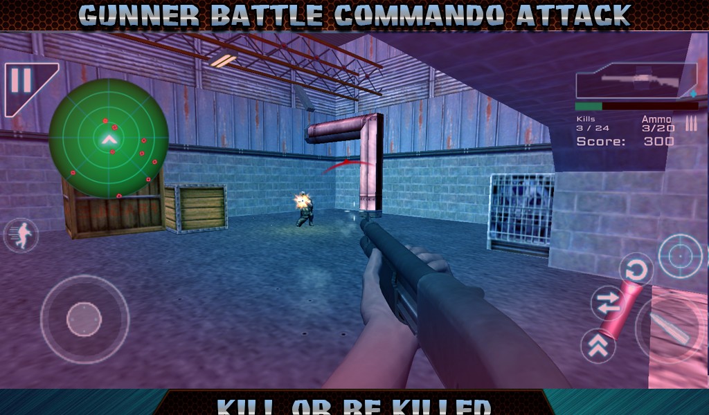 Gunner Battle Commando Attack APK MOD imagen 1