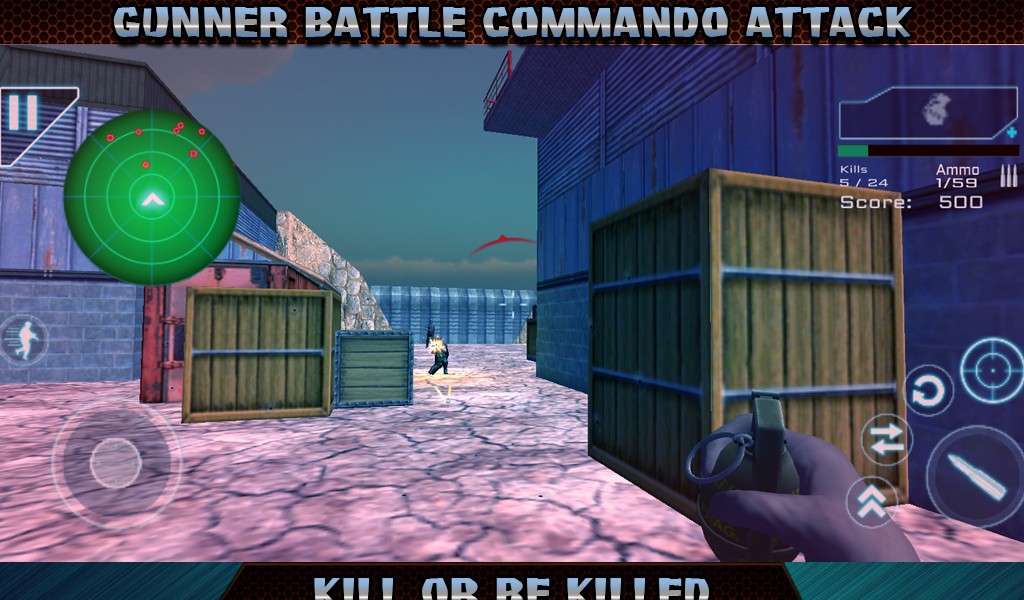Gunner Battle Commando Attack APK MOD imagen 2