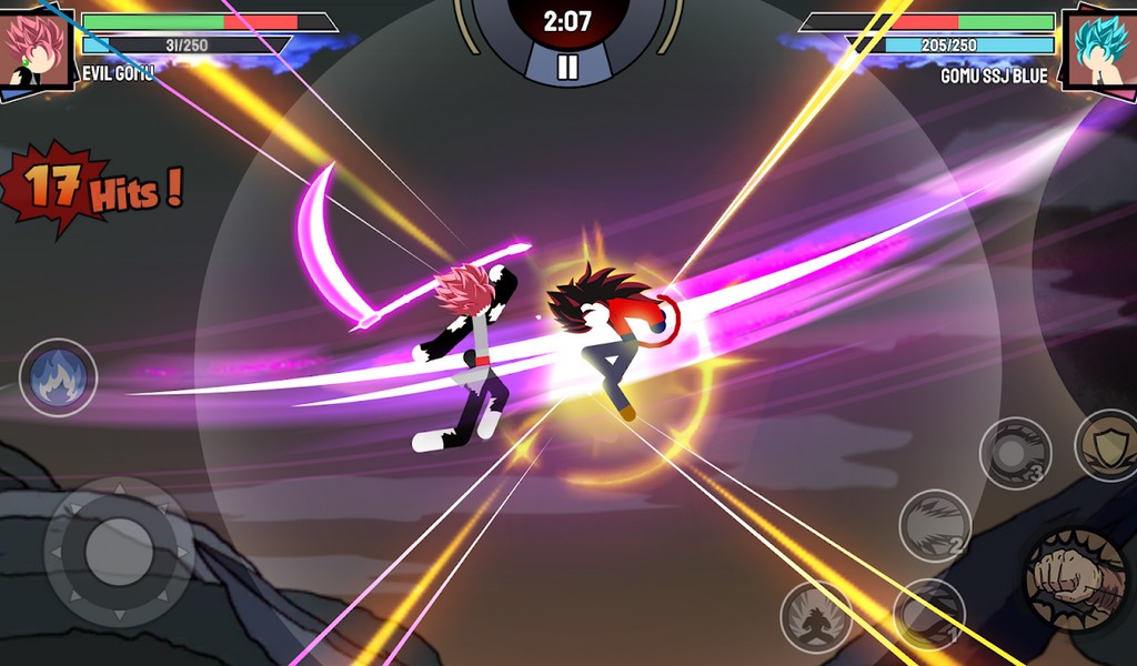 Stickman Warriors - Super Dragon Shadow Fight APK MOD imagen 2